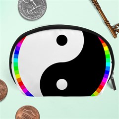 Rainbow Around Yinyang Accessory Pouches (large)  by Nexatart