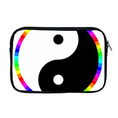 Rainbow Around Yinyang Apple Macbook Pro 17  Zipper Case by Nexatart