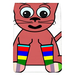 Cartoon Cat In Rainbow Socks Flap Covers (s)  by Nexatart