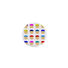 Colorful Cupcakes Pattern 1  Mini Buttons by Nexatart