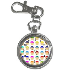 Colorful Cupcakes Pattern Key Chain Watches by Nexatart