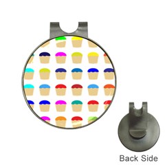 Colorful Cupcakes Pattern Hat Clips With Golf Markers by Nexatart