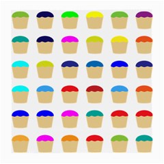 Colorful Cupcakes Pattern Medium Glasses Cloth (2-side) by Nexatart