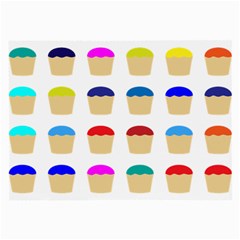 Colorful Cupcakes Pattern Large Glasses Cloth by Nexatart