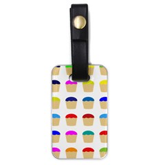 Colorful Cupcakes Pattern Luggage Tags (one Side)  by Nexatart