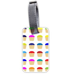 Colorful Cupcakes Pattern Luggage Tags (two Sides) by Nexatart