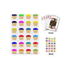 Colorful Cupcakes Pattern Playing Cards (mini)  by Nexatart