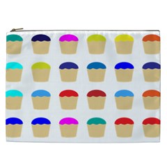 Colorful Cupcakes Pattern Cosmetic Bag (xxl)  by Nexatart