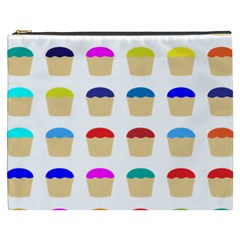 Colorful Cupcakes Pattern Cosmetic Bag (xxxl)  by Nexatart