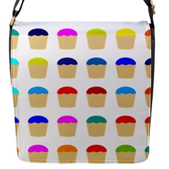 Colorful Cupcakes Pattern Flap Messenger Bag (s) by Nexatart