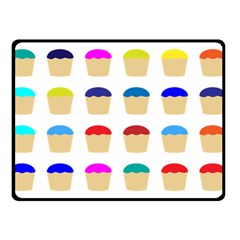 Colorful Cupcakes Pattern Double Sided Fleece Blanket (small)  by Nexatart