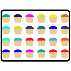 Colorful Cupcakes Pattern Double Sided Fleece Blanket (large)  by Nexatart