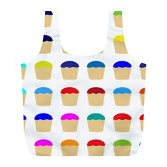 Colorful Cupcakes Pattern Full Print Recycle Bags (l)  by Nexatart