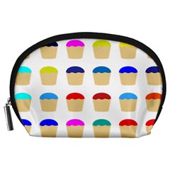 Colorful Cupcakes Pattern Accessory Pouches (large)  by Nexatart