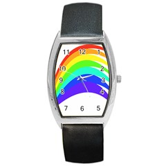 Rainbow Barrel Style Metal Watch by Nexatart