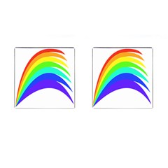 Rainbow Cufflinks (square) by Nexatart