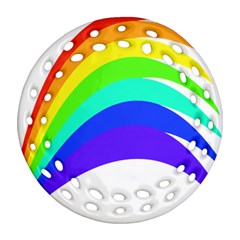 Rainbow Round Filigree Ornament (two Sides) by Nexatart