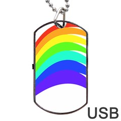 Rainbow Dog Tag Usb Flash (one Side) by Nexatart