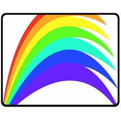 Rainbow Double Sided Fleece Blanket (medium)  by Nexatart