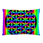 Rainbow Flower Of Life In Black Circle Pillow Case (Two Sides) Front