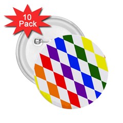 Rainbow Flag Bavaria 2 25  Buttons (10 Pack)  by Nexatart