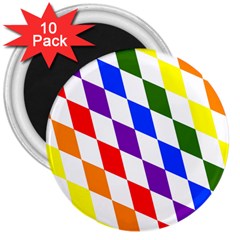 Rainbow Flag Bavaria 3  Magnets (10 Pack)  by Nexatart