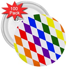 Rainbow Flag Bavaria 3  Buttons (100 Pack)  by Nexatart