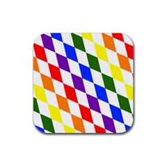 Rainbow Flag Bavaria Rubber Coaster (square)  by Nexatart