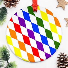 Rainbow Flag Bavaria Round Ornament (two Sides) by Nexatart