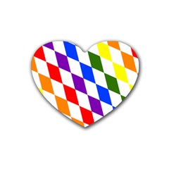 Rainbow Flag Bavaria Heart Coaster (4 Pack)  by Nexatart