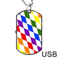 Rainbow Flag Bavaria Dog Tag Usb Flash (one Side) by Nexatart