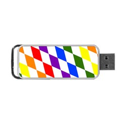 Rainbow Flag Bavaria Portable Usb Flash (one Side) by Nexatart