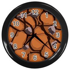 Seamless Dirt Texture Wall Clocks (black) by Nexatart