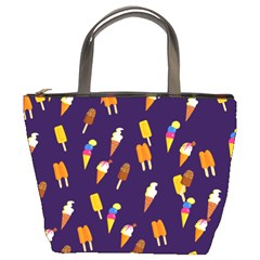 Seamless Ice Cream Pattern Bucket Bags by Nexatart