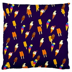 Seamless Ice Cream Pattern Large Cushion Case (one Side) by Nexatart