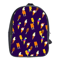 Seamless Ice Cream Pattern School Bags (xl)  by Nexatart