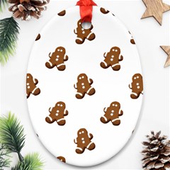 Gingerbread Seamless Pattern Ornament (oval) by Nexatart