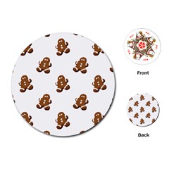 Gingerbread Seamless Pattern Playing Cards (round)  by Nexatart