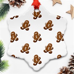 Gingerbread Seamless Pattern Ornament (snowflake) by Nexatart