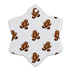 Gingerbread Seamless Pattern Snowflake Ornament (two Sides) by Nexatart