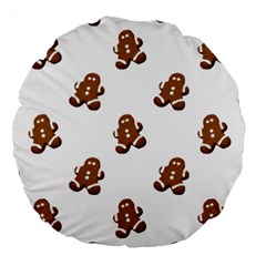 Gingerbread Seamless Pattern Large 18  Premium Round Cushions by Nexatart