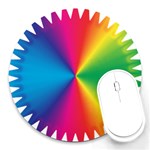 Rainbow Seal Re Imagined Round Mousepads Front