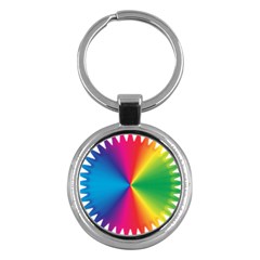 Rainbow Seal Re Imagined Key Chains (round)  by Nexatart