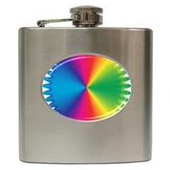 Rainbow Seal Re Imagined Hip Flask (6 Oz) by Nexatart