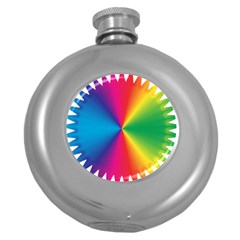 Rainbow Seal Re Imagined Round Hip Flask (5 Oz)