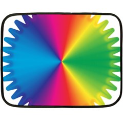 Rainbow Seal Re Imagined Double Sided Fleece Blanket (mini)  by Nexatart