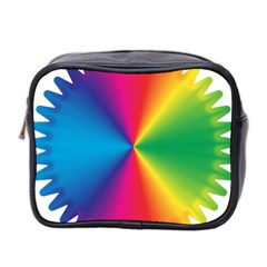 Rainbow Seal Re Imagined Mini Toiletries Bag 2-side by Nexatart