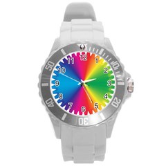 Rainbow Seal Re Imagined Round Plastic Sport Watch (l) by Nexatart