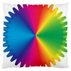 Rainbow Seal Re Imagined Large Cushion Case (one Side) by Nexatart