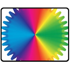 Rainbow Seal Re Imagined Double Sided Fleece Blanket (medium)  by Nexatart